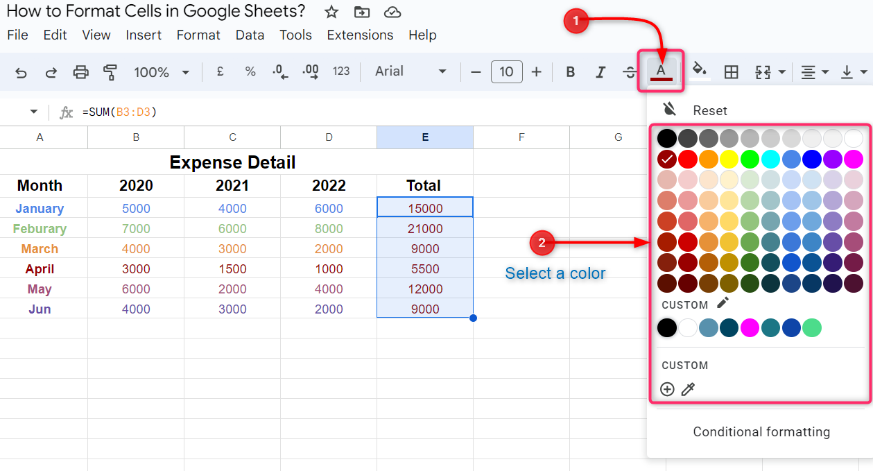 How to Format Cells in Google Sheets? | Liberian Geek