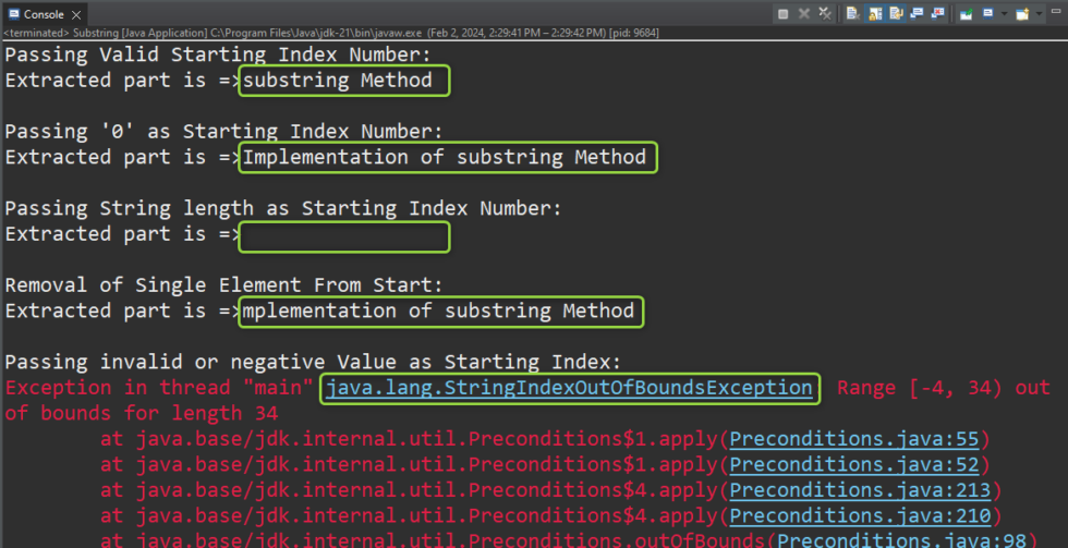 How to Use the “substring()” Method in Java? | Liberian Geek